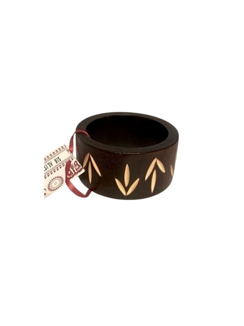 Sir Alistair Rae Wood Bangle Bracelet Leaf